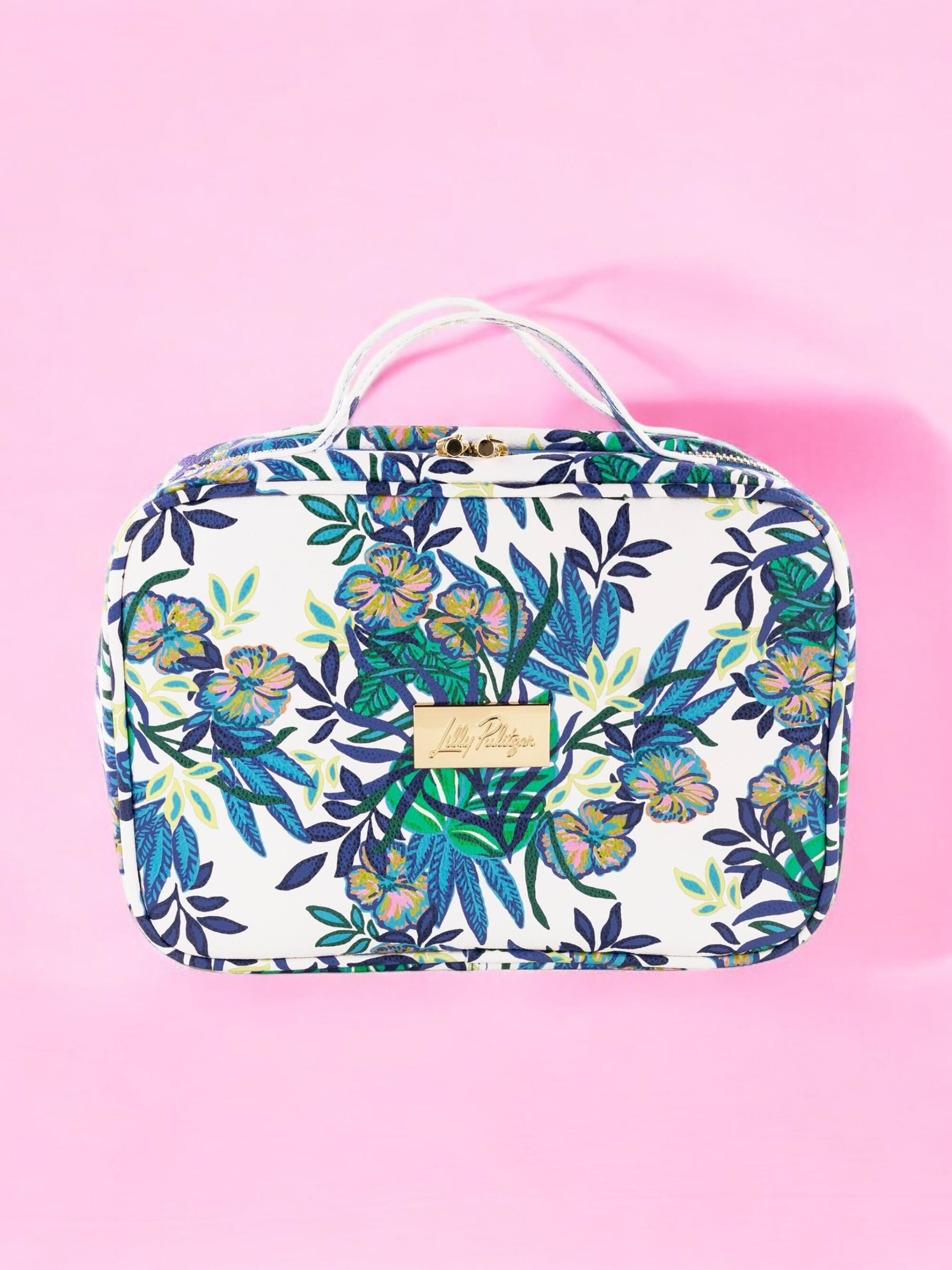 Lilly Pulitzer trunk case purchases and makeup brushes pouch