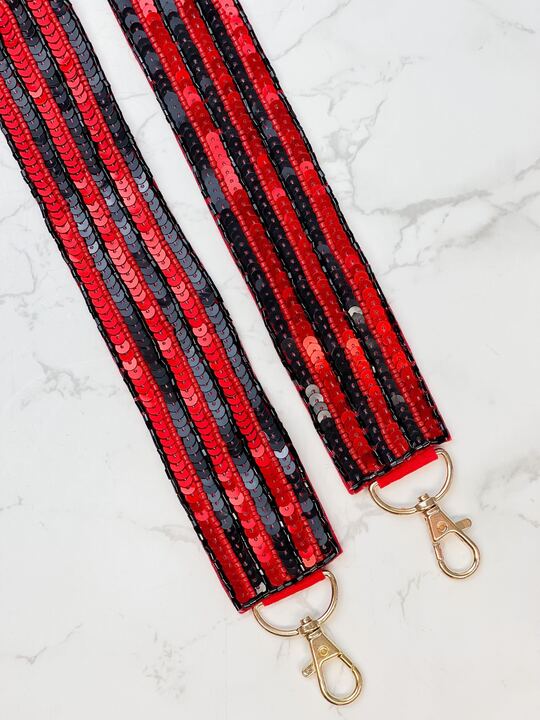 Black/Red Striped Strap