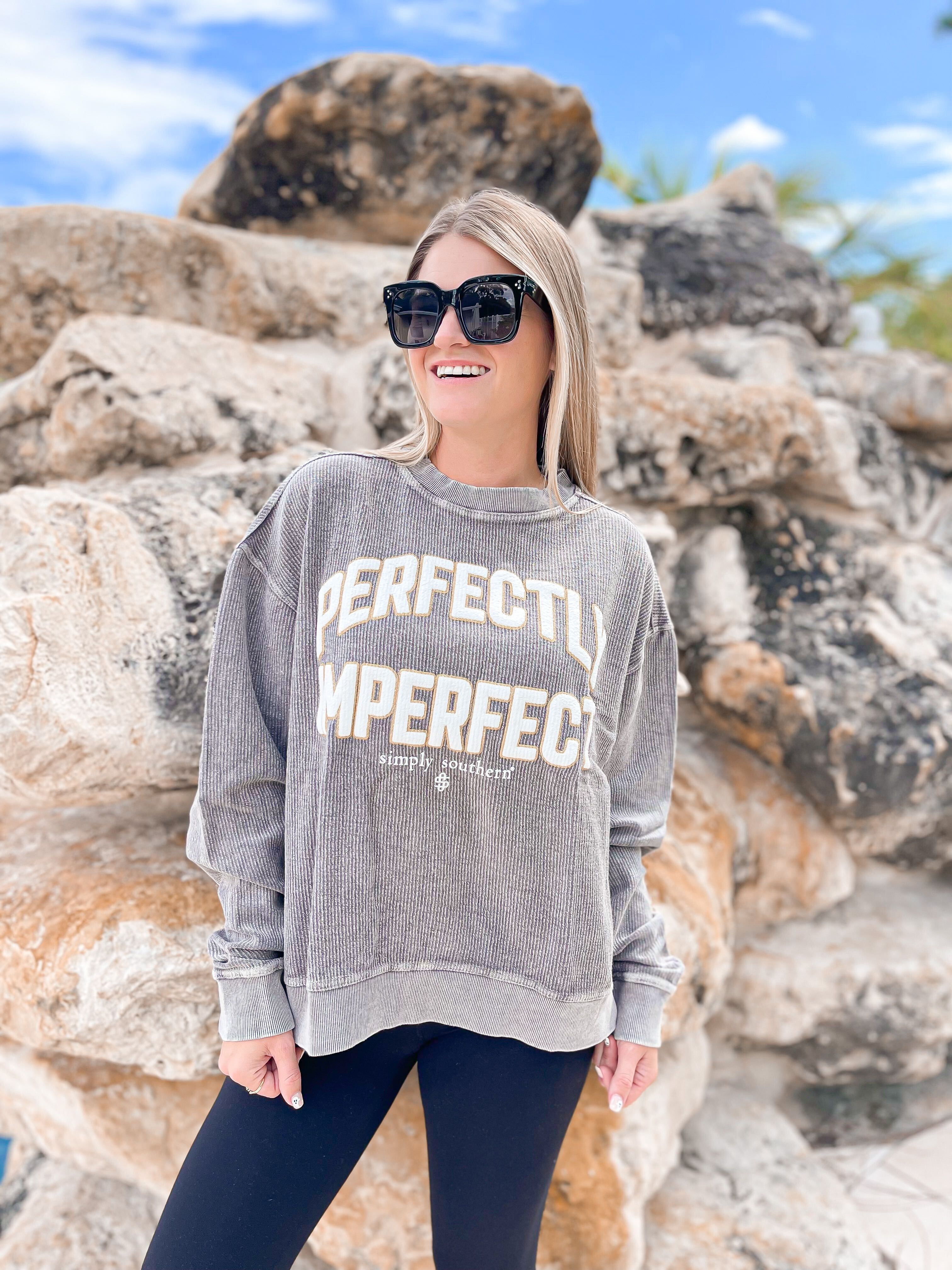 Perfectly Imperfect' Cropped Crewneck by Simply Southern