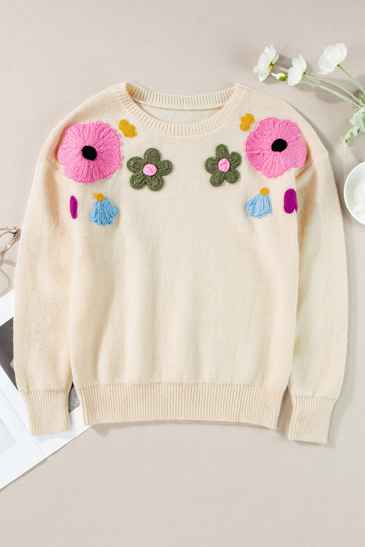 Melanie Floral Sweater (Ships in 2-3 Weeks)