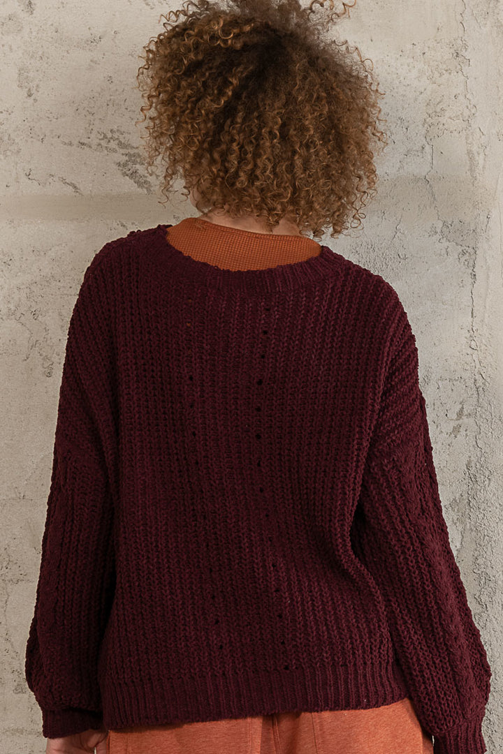 Fisherman Knit Sweater by POL