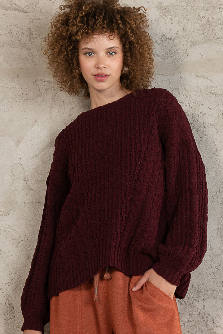 Fisherman Knit Sweater by POL