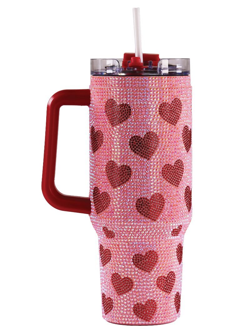 Sequined Hearts 40 oz Tumbler by Simply Southern