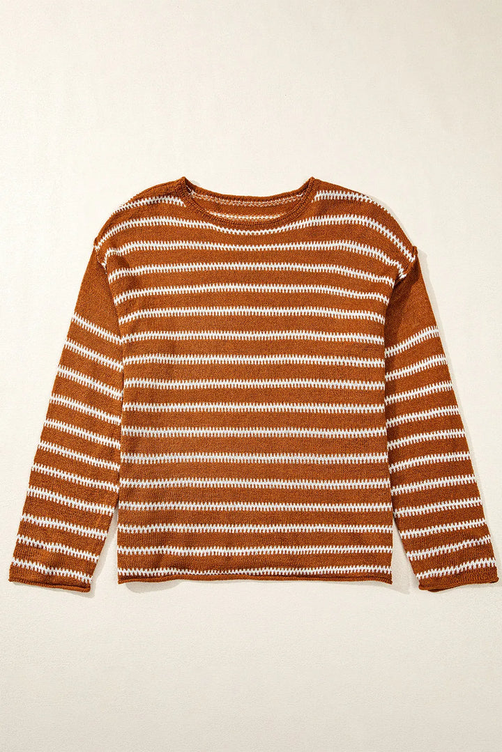 Samantha Striped Sweater - Choice of Color (Ships in 2-3 Weeks)