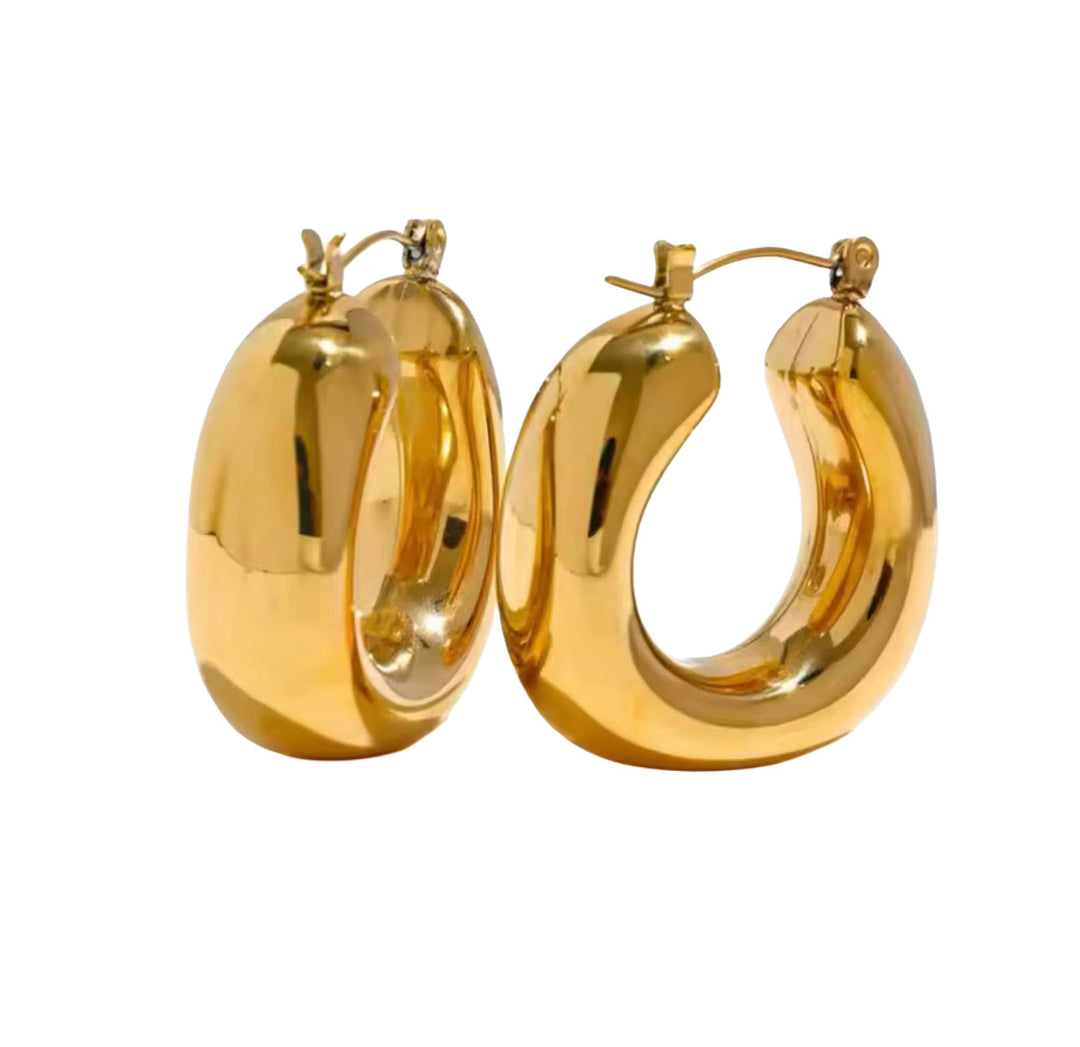 Nicole Gold Hoops by Lauren Kenzie