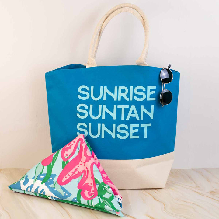 'Sunrise Suntan Sunset' Tropic Tote