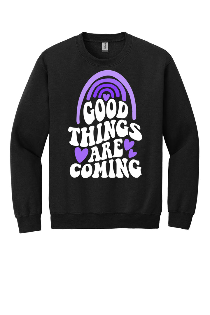 'Good Things Are Coming' Graphic Sweatshirt: Prep Obsessed x Weather With Lauren