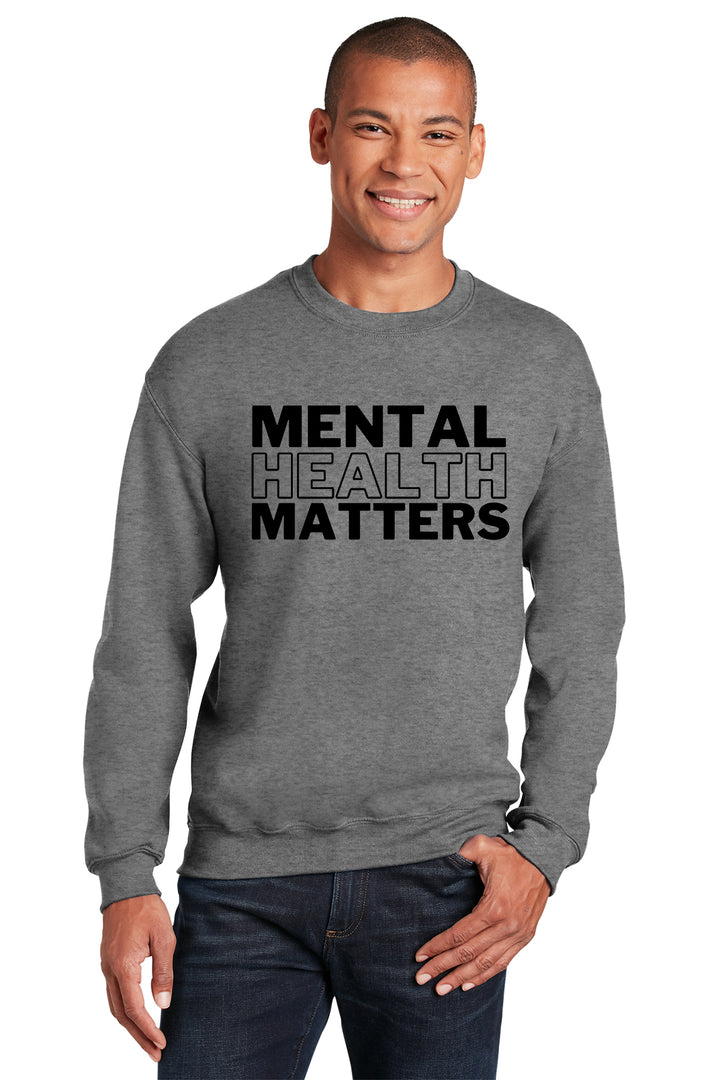 'Mental Health Matters' Block Printed Graphic Sweatshirt: Prep Obsessed x Weather With Lauren