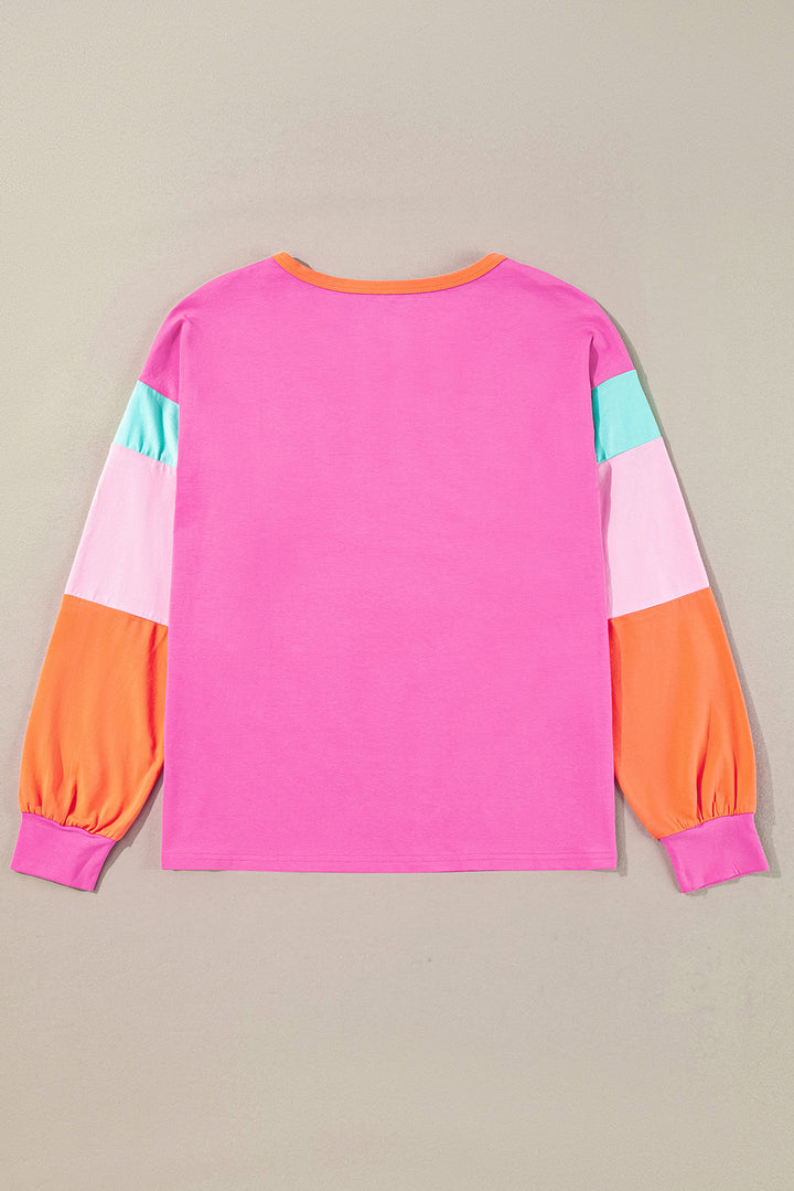 Debi Colorblock Long Sleeve T-Shirt (Ships in 2-3 Weeks)