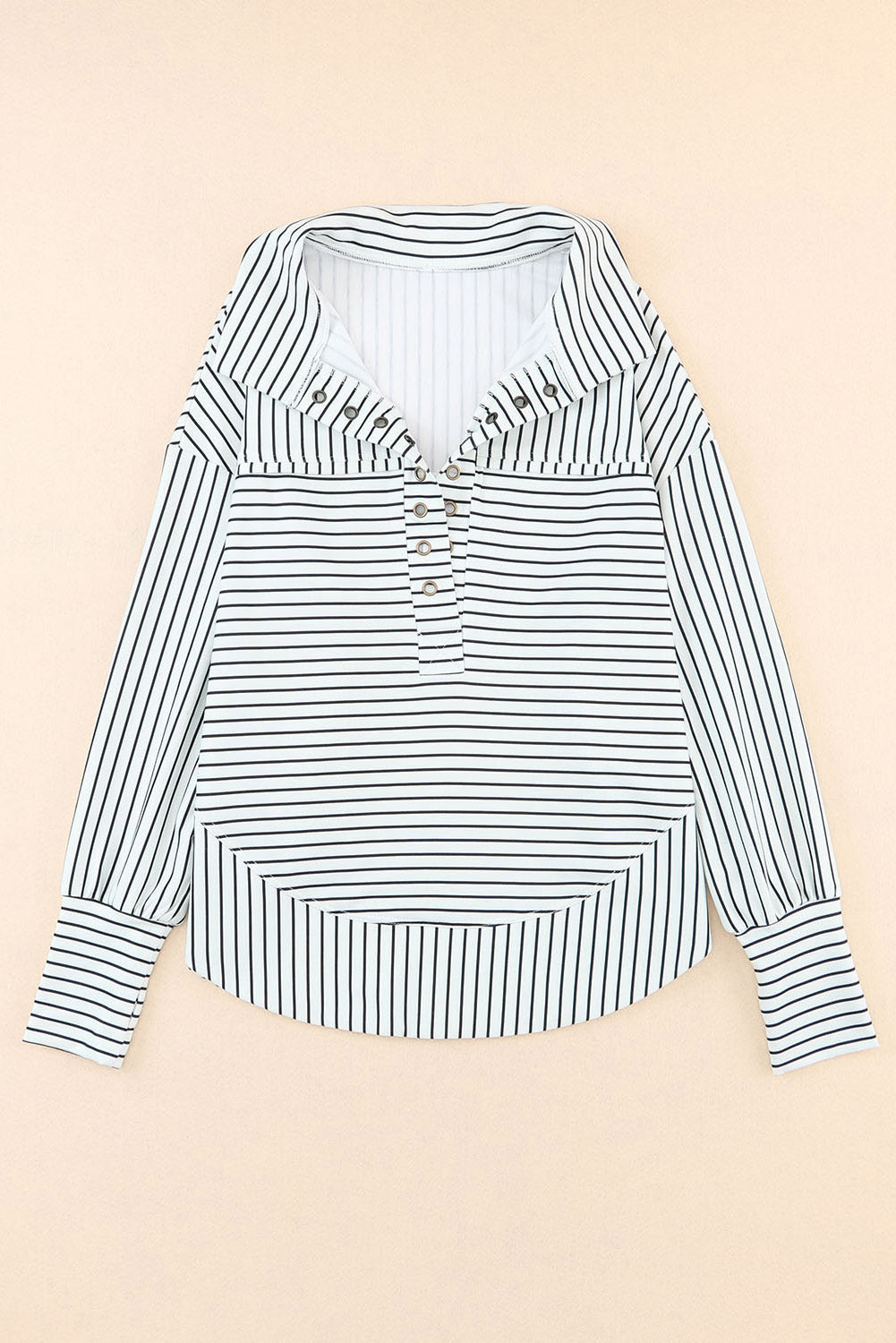 Scarlett Striped Lightweight Riveted Sweatshirt (Ships in 2-3 Weeks)