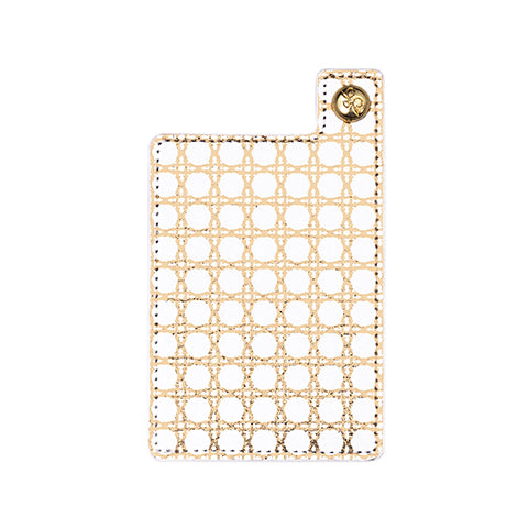 Expandable Phone Pocket by Lilly Pulitzer - Gold Metallic Caning