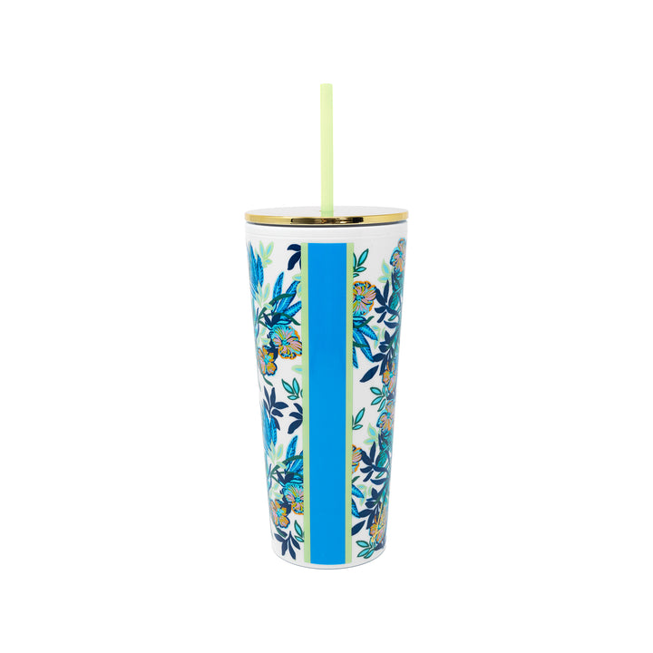 Tumbler with Straw by Lilly Pulitzer - The Hottest Spot Navy