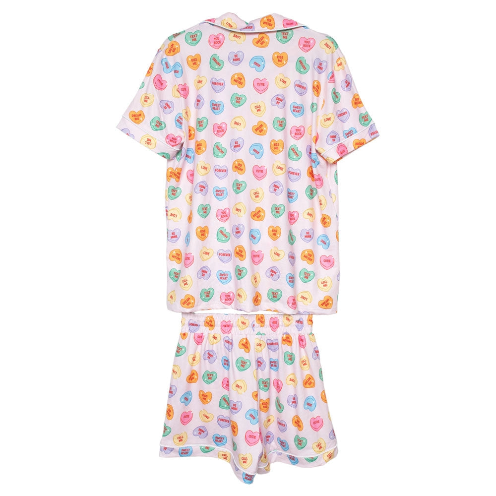 Multicolor Candy Hearts Pajama Set