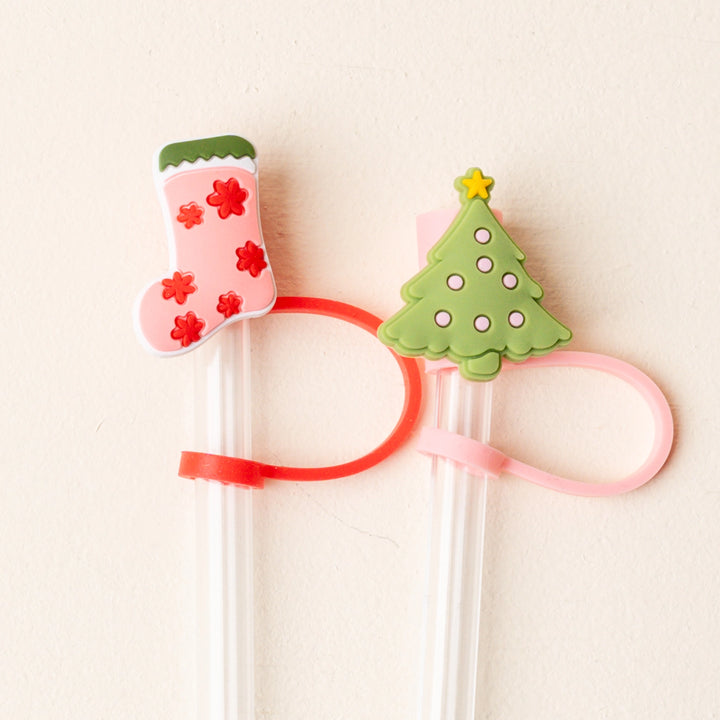 Christmas Straw Topper Set - Naughty or Nice