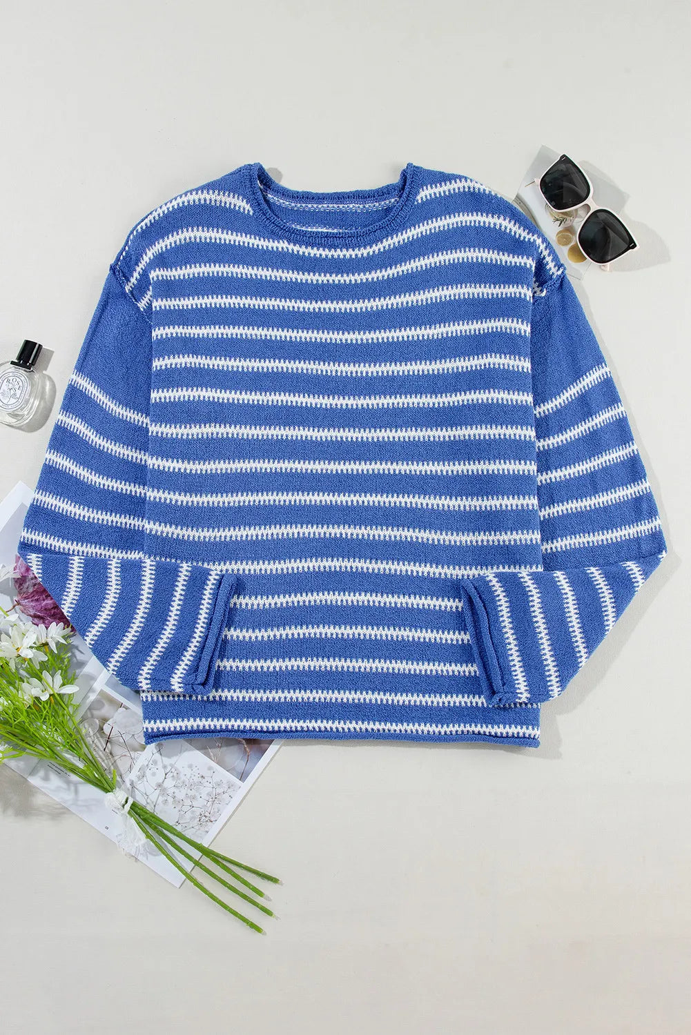 Samantha Striped Sweater - Choice of Color (Ships in 2-3 Weeks)