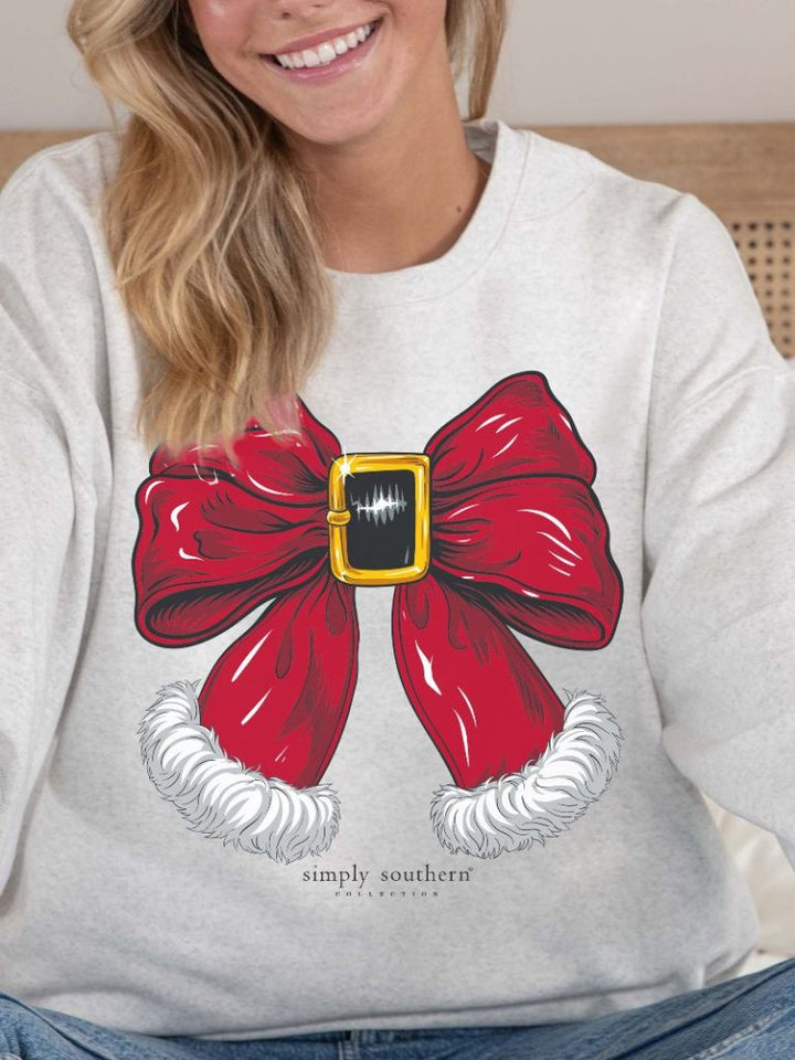 Santa Bow Sweatshirt by Simply Southern