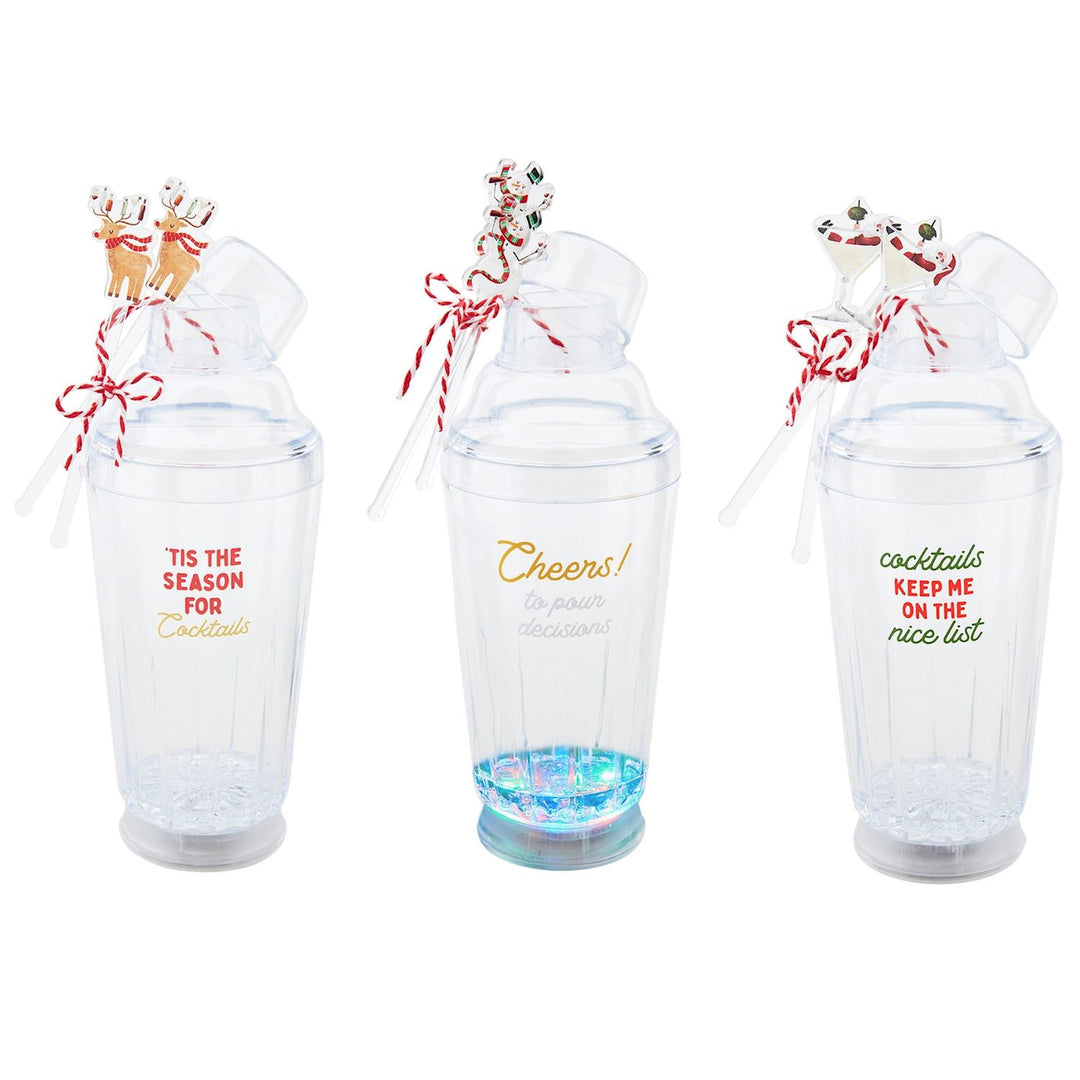 Christmas Light-Up Cocktail Shakers by Mud Pie