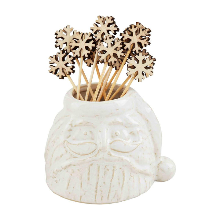 White Christmas Toothpick Caddy by Mud Pie