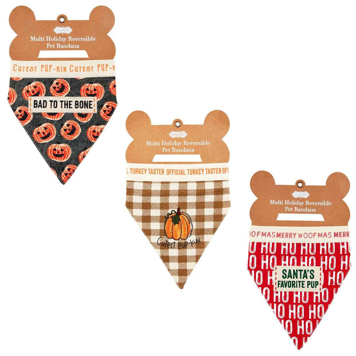 Reversible Holiday Pet Bandanas by Mud Pie