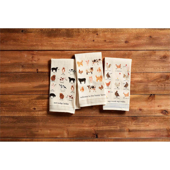 Flour Sack Farm Animal Towels by Mud Pie