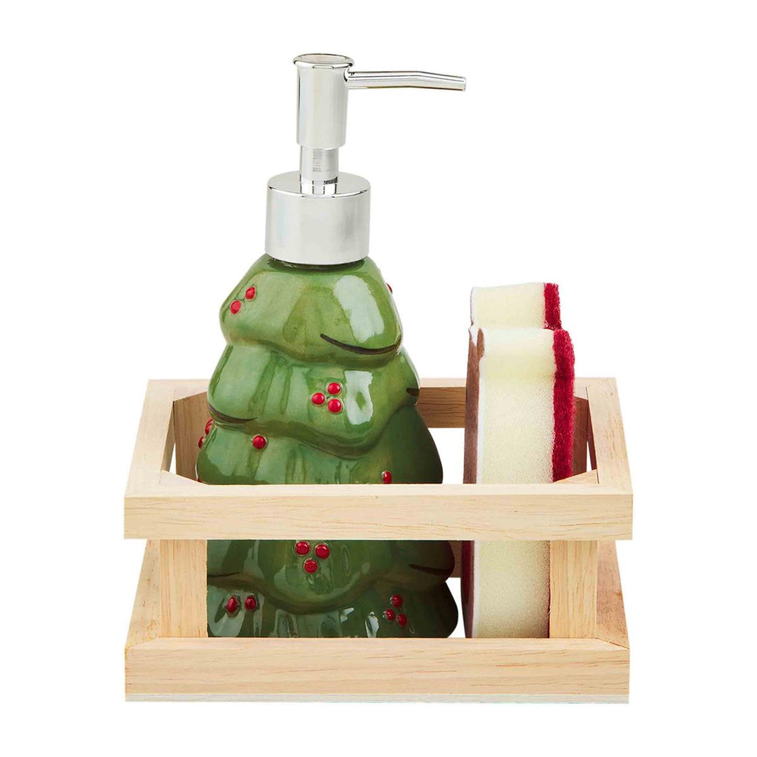 Tree Soap Pump & Sponge Crate Set by Mud Pie