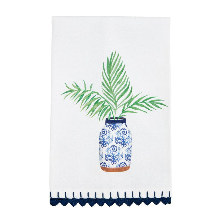 Blue Potted Plant Towels by Mud Pie