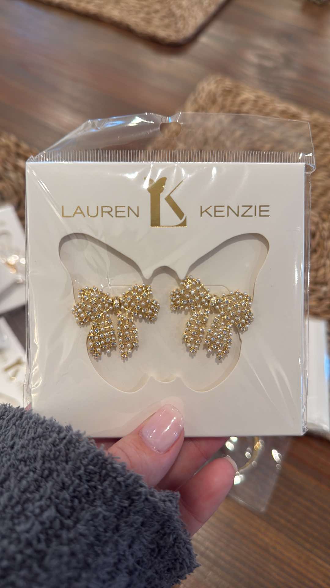 Classic Pearl Bow Studs by Lauren Kenzie