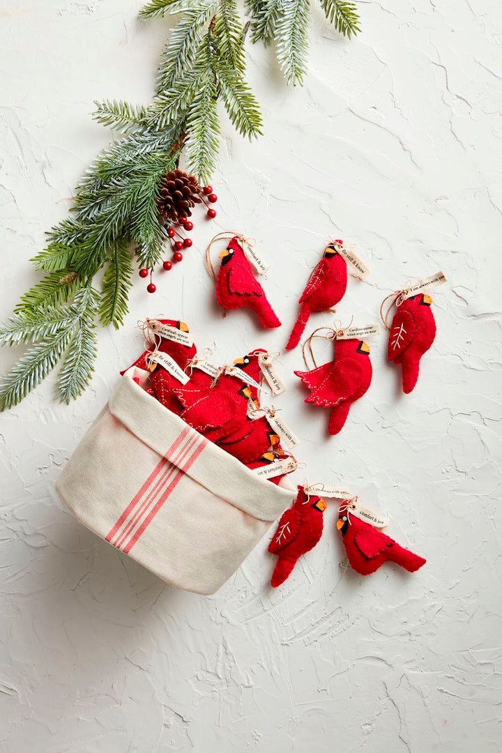 Felt Cardinal Ornament by Mud Pie