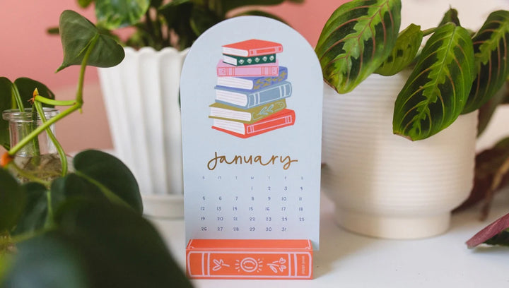 Book Lover's 2025 Mini Desk Calendar