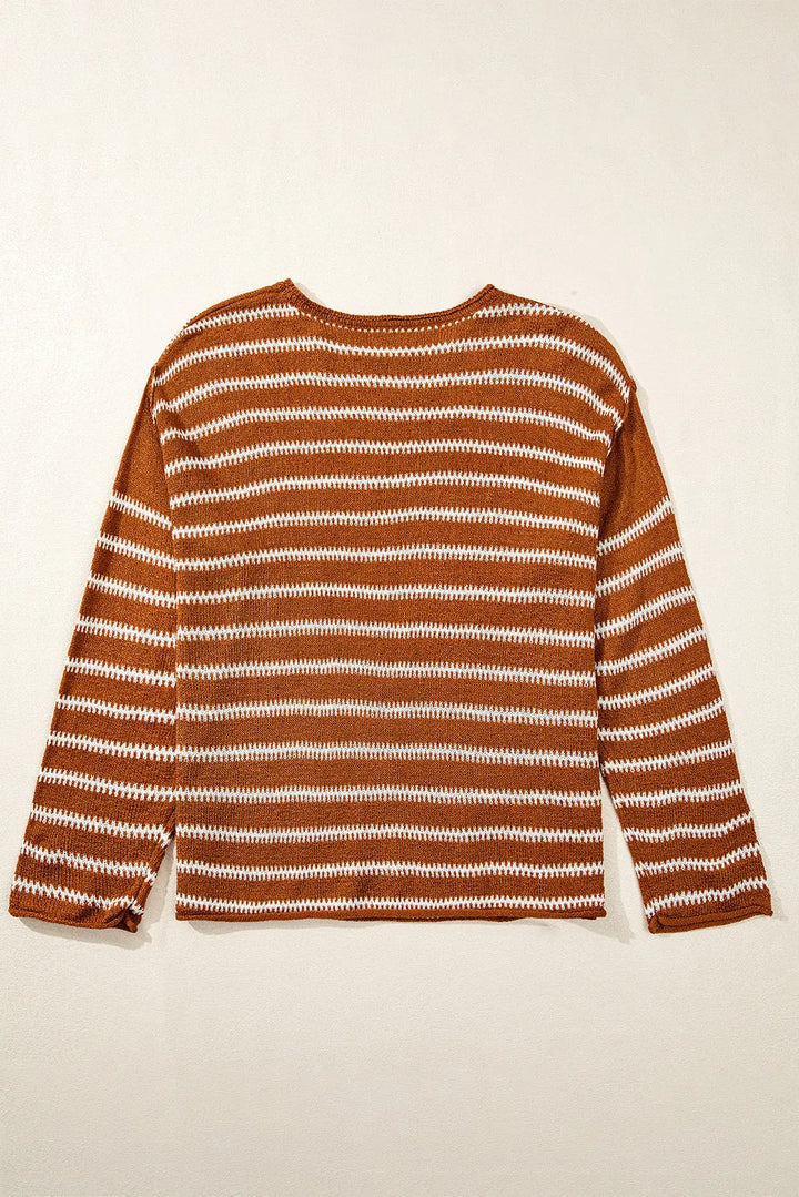 Samantha Striped Sweater - Choice of Color (Ships in 2-3 Weeks)