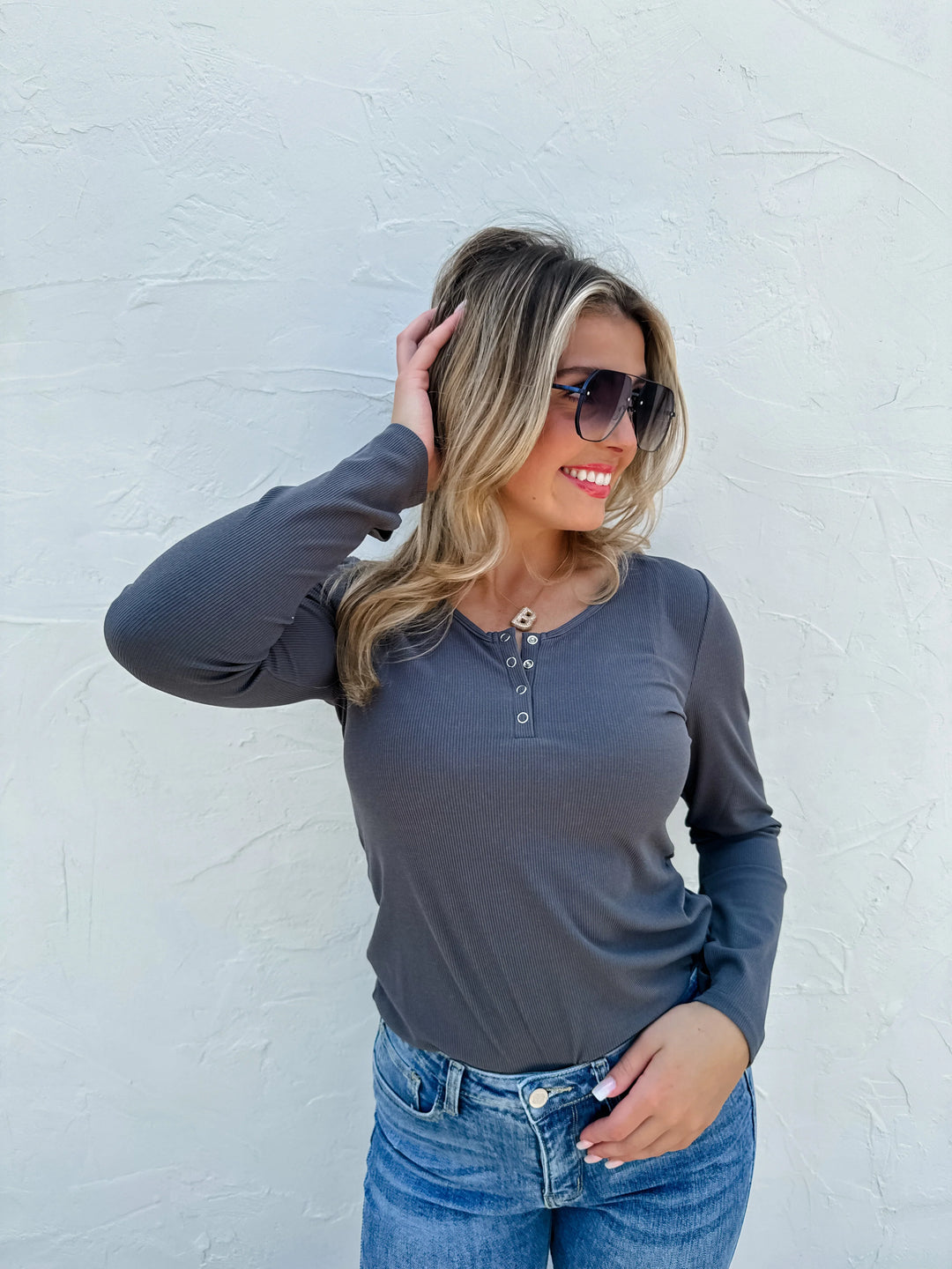 Fall Brooklyn Snap Henley Top by Blakeley