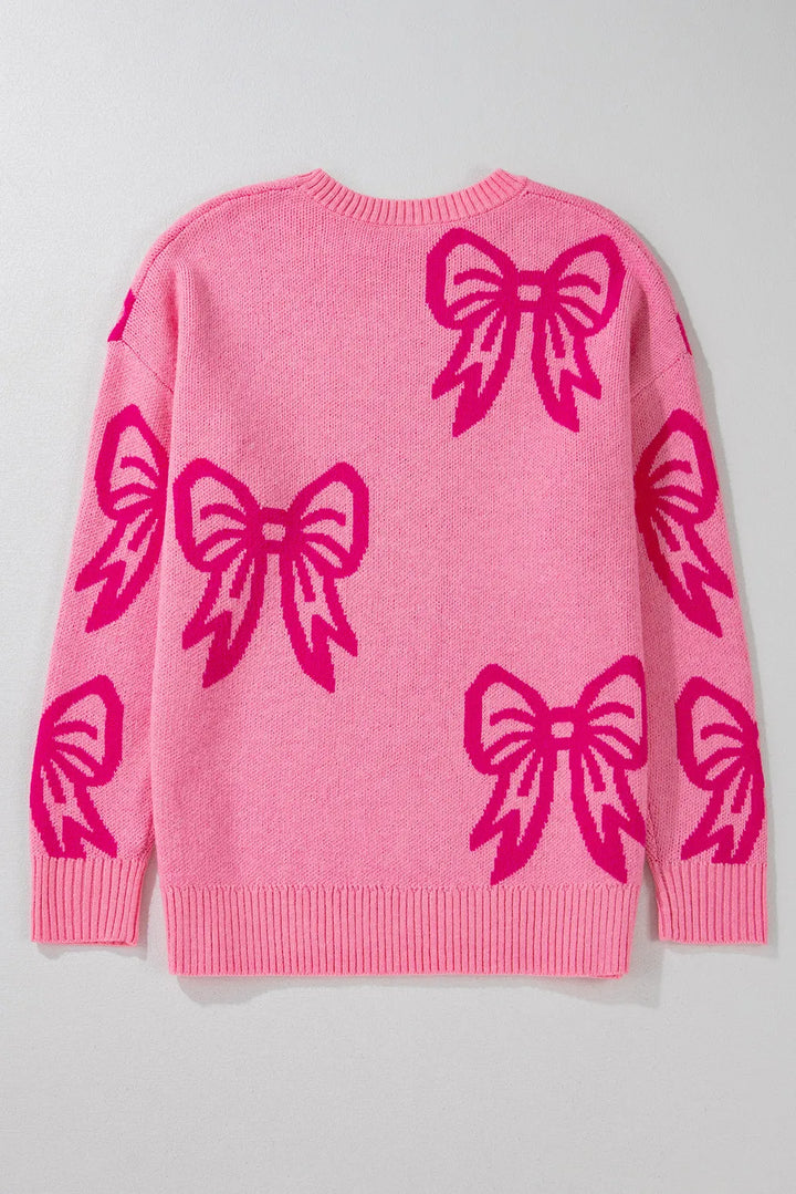 Christy Bow Sweater - Pink (Ships in 3 Weeks)