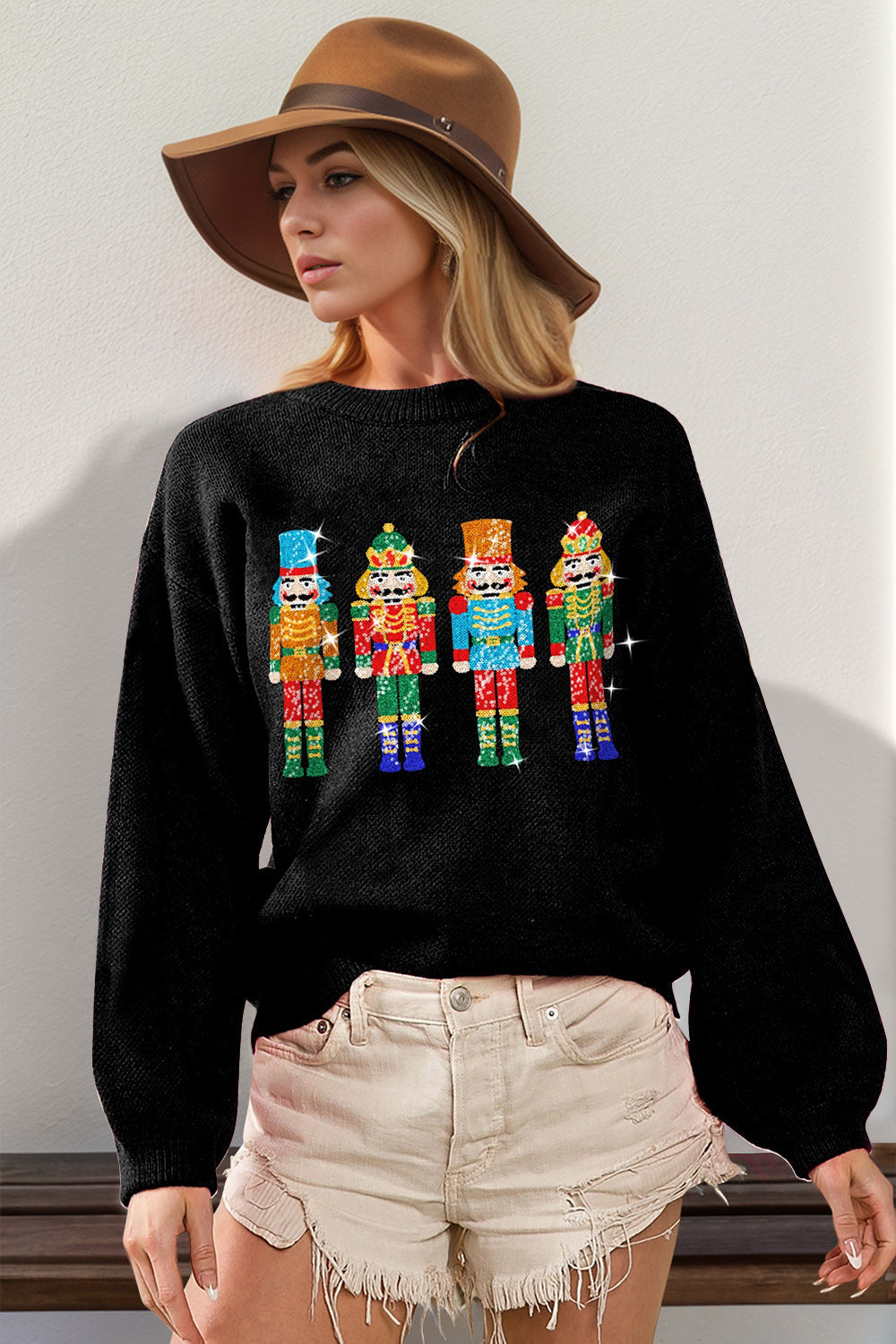 Sequin Nutcracker Trio Sweater by Double Take (Ships in 2-3 Weeks)