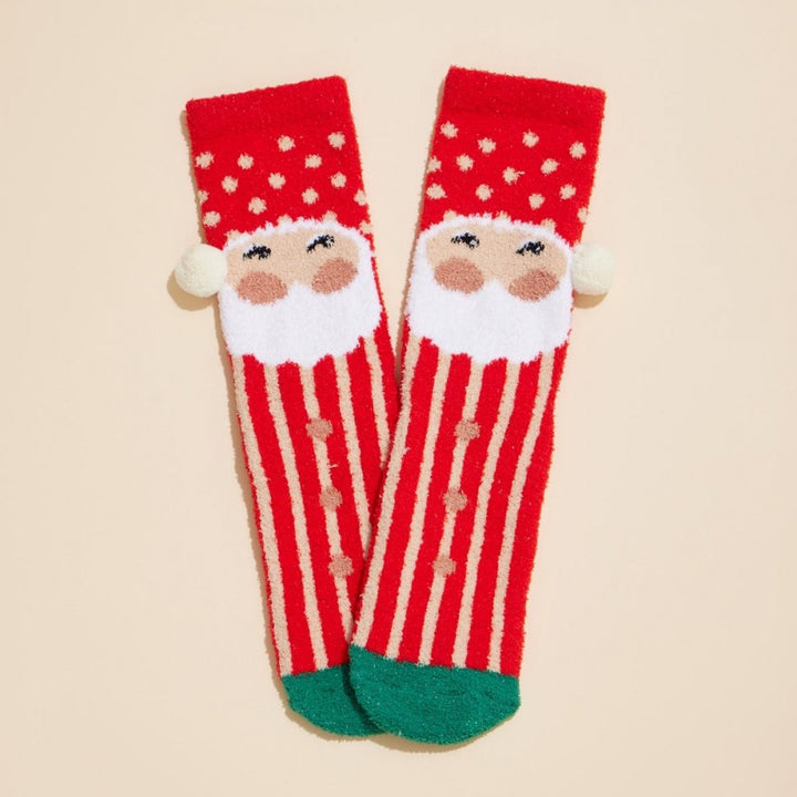 Soft Knit Christmas Socks Gift Set of 4 - Classic Christmas