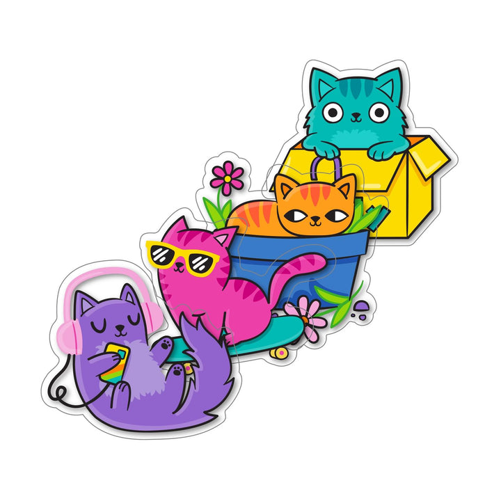 Stickiville Silly Kitties Vinyl Stickers