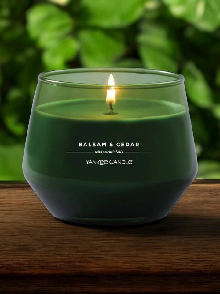 Yankee Candle Studio Glass - Balsam & Cedar