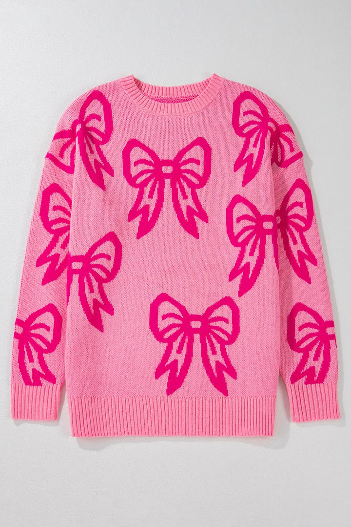 Christy Bow Sweater - Pink (Ships in 3 Weeks)