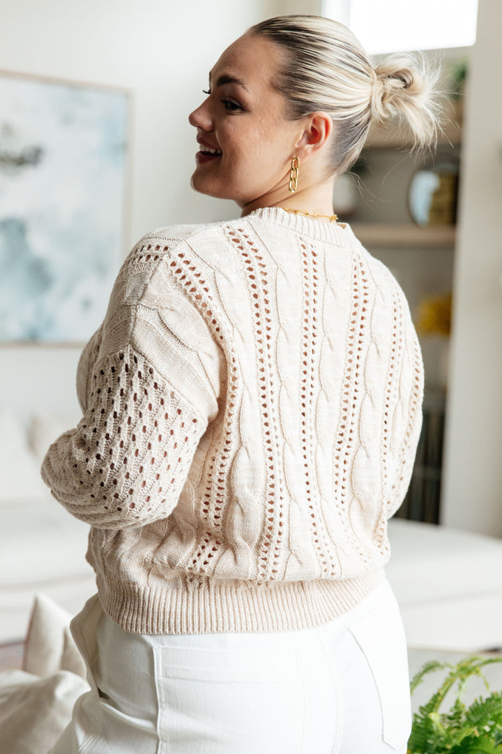 A Note of Thanks Cable Knit Sweater - 12/5