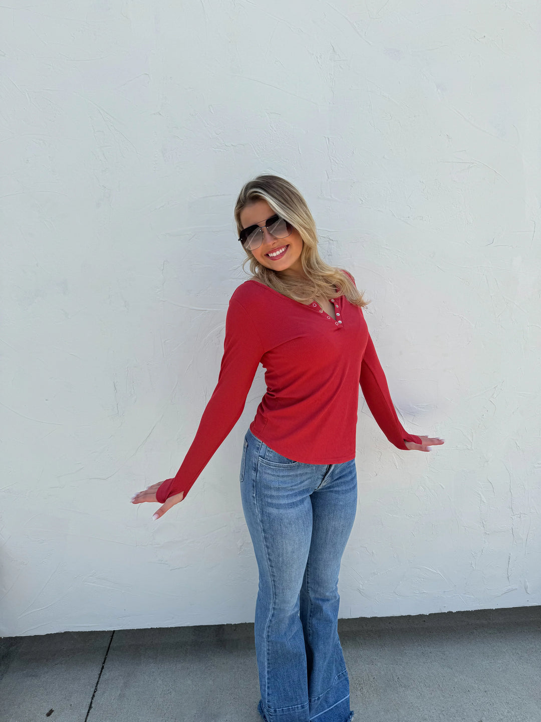 Fall Brooklyn Snap Henley Top by Blakeley