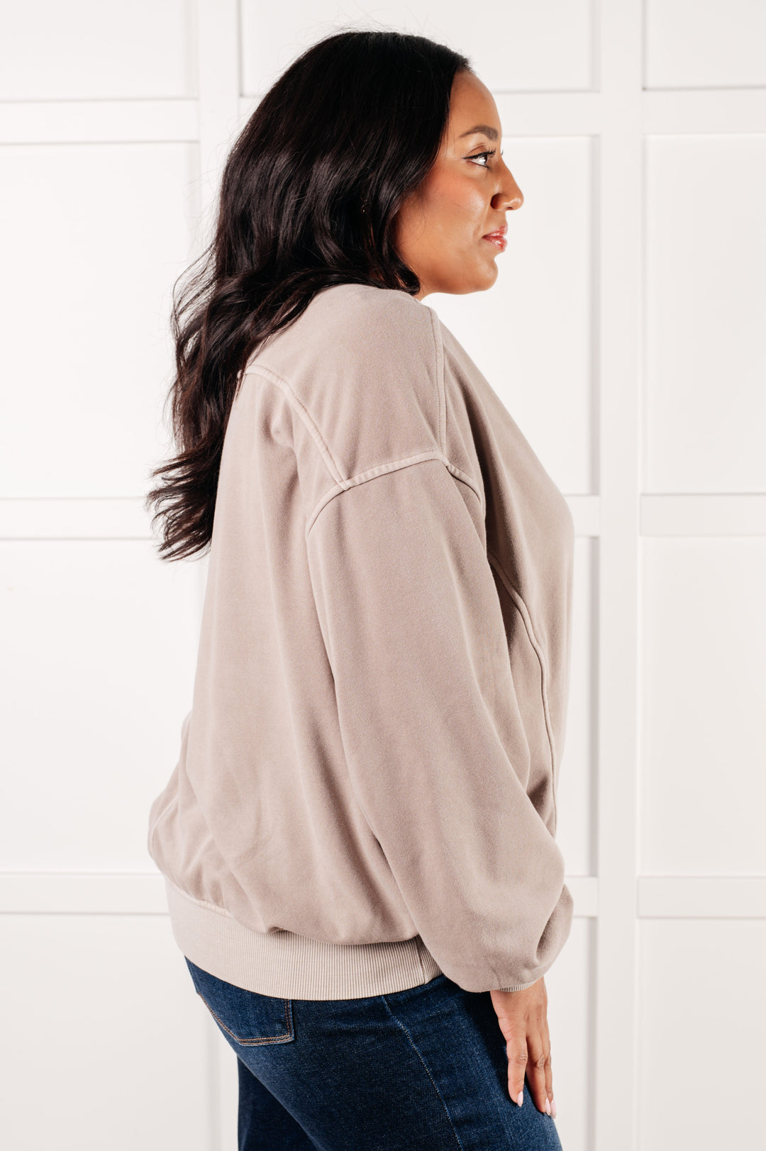 Beyond the Basics Pullover in Ash Mocha - 1/8