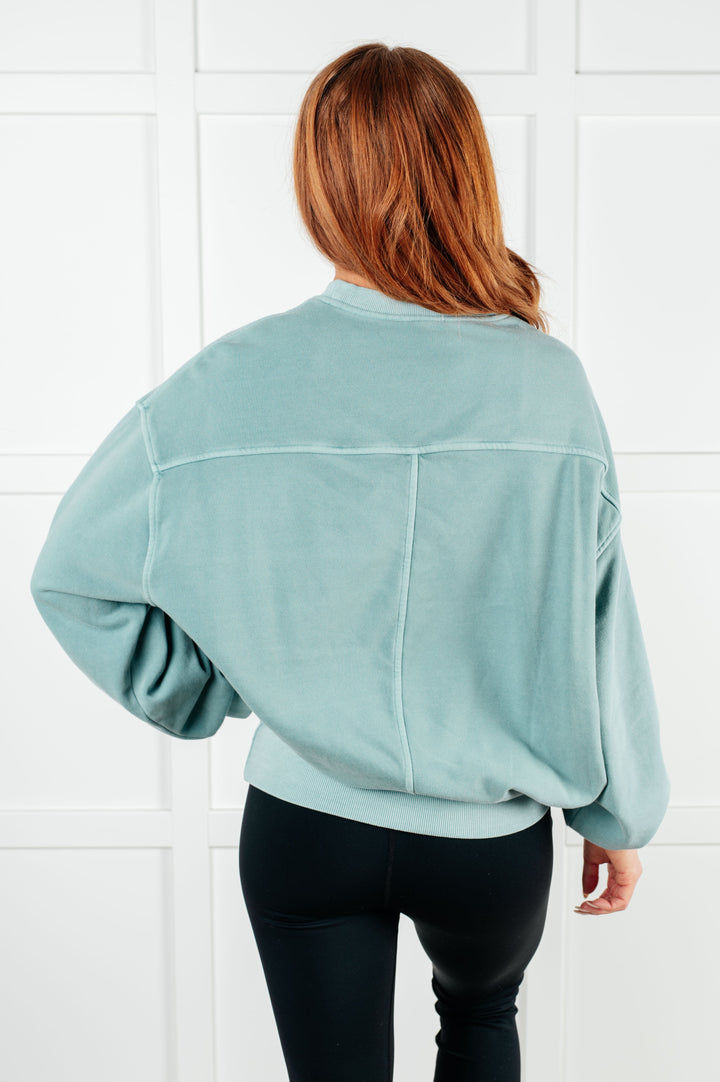 Beyond the Basics Pullover in Blue Grey - 1/8