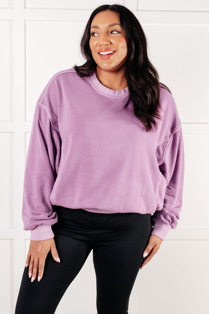 Beyond the Basics Pullover in Violet - 1/8