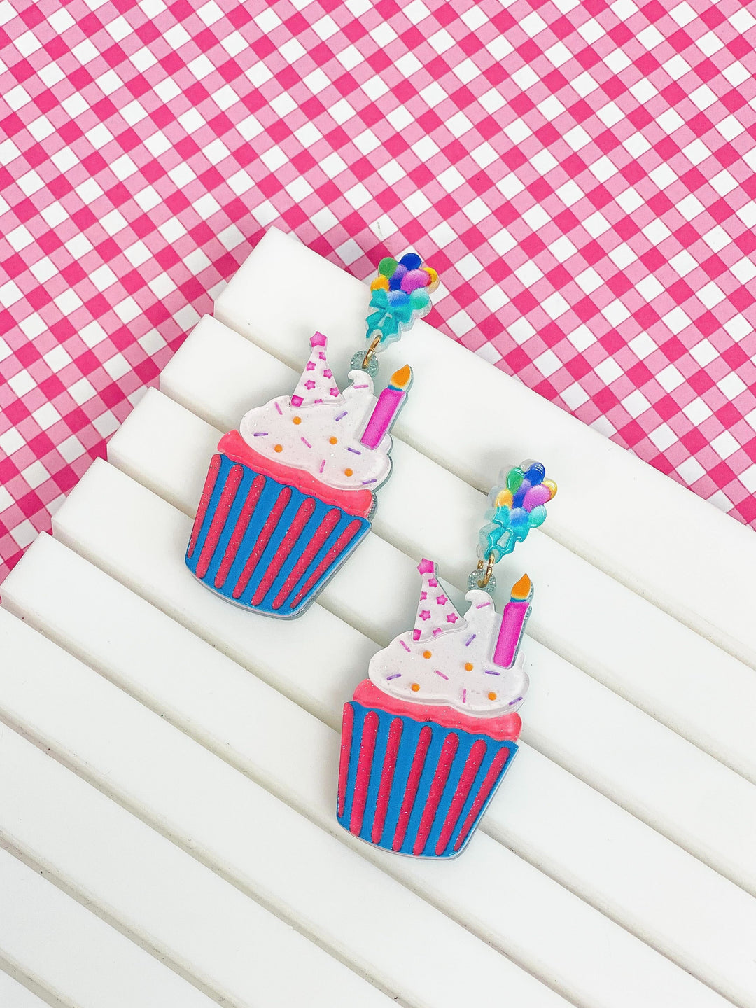 Birthday Cupcake Dangle Earrings