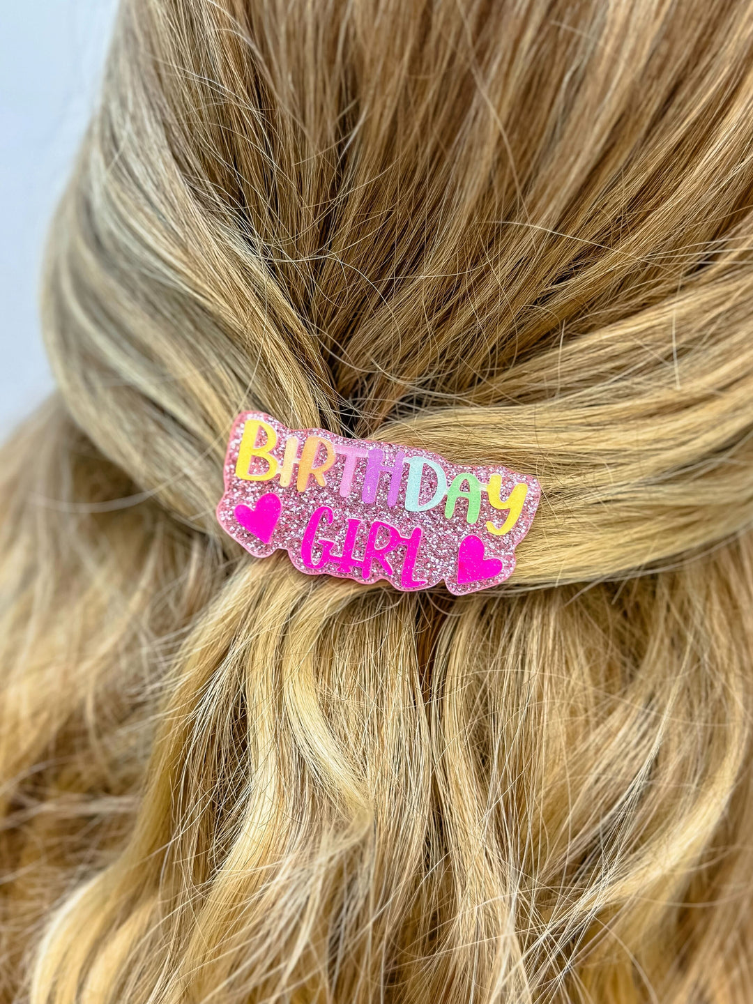 Birthday Girl Glitter Hair Clip