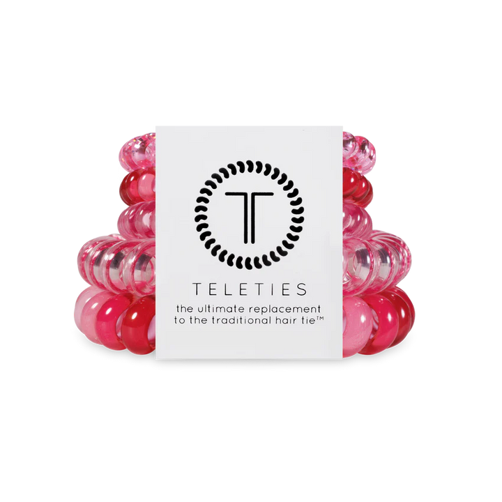 Teleties Hair Tie - Large and Small Band Pack of 5 - Blushing (Ships Next Week)