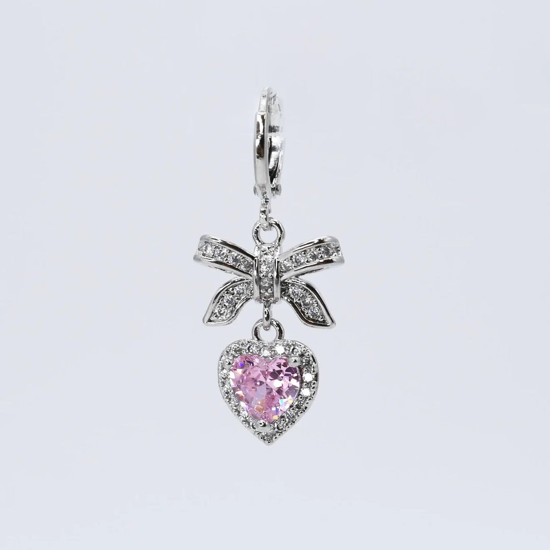 Silver Bow Dangle Charms by Treasure Jewels