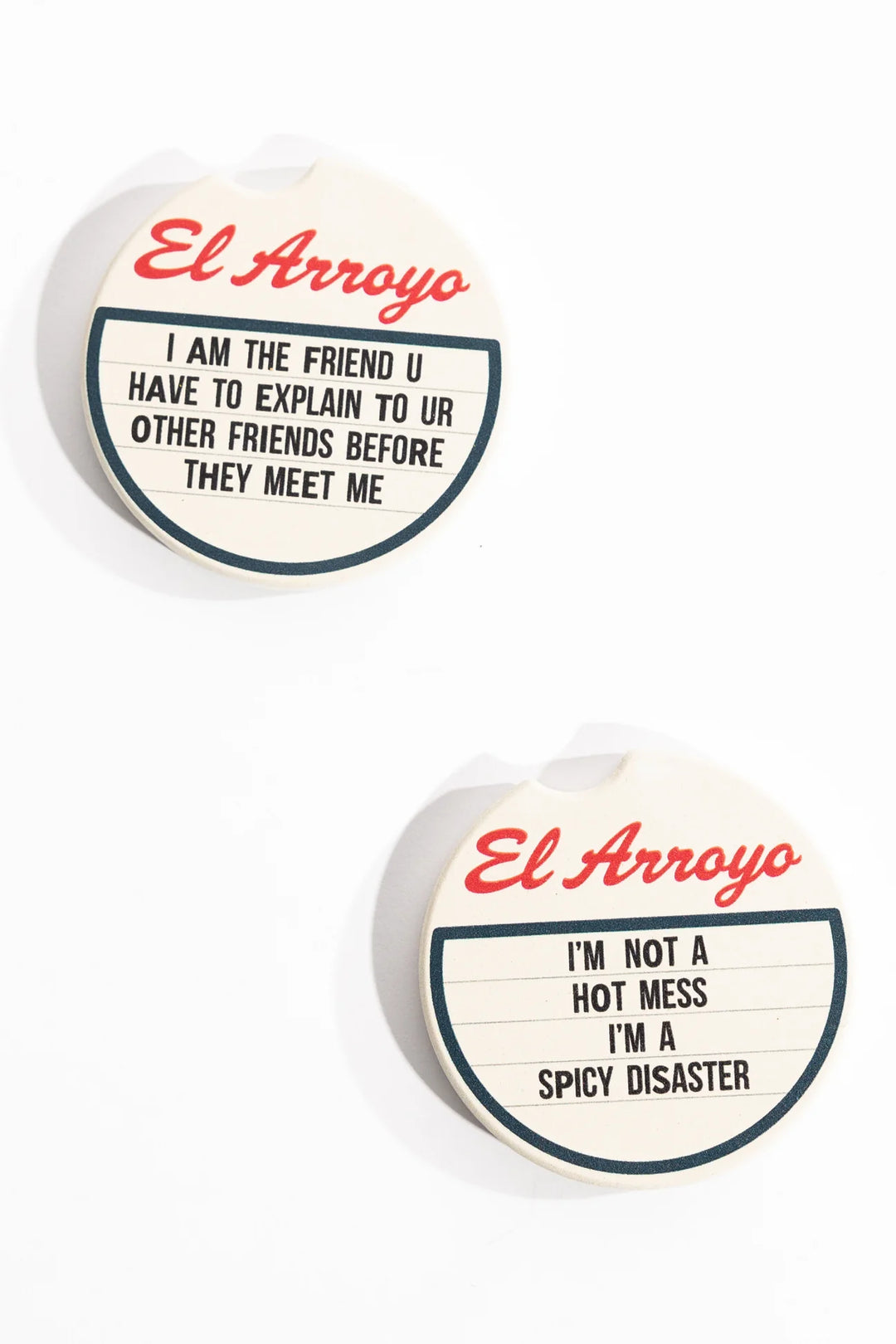 'Spicy Disaster' Car Coaster Set