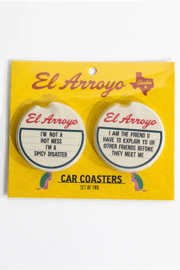 'Spicy Disaster' Car Coaster Set