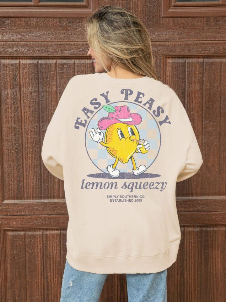 'Easy Peasy Lemon Squeezy' Crewneck Pullover by Simply Southern