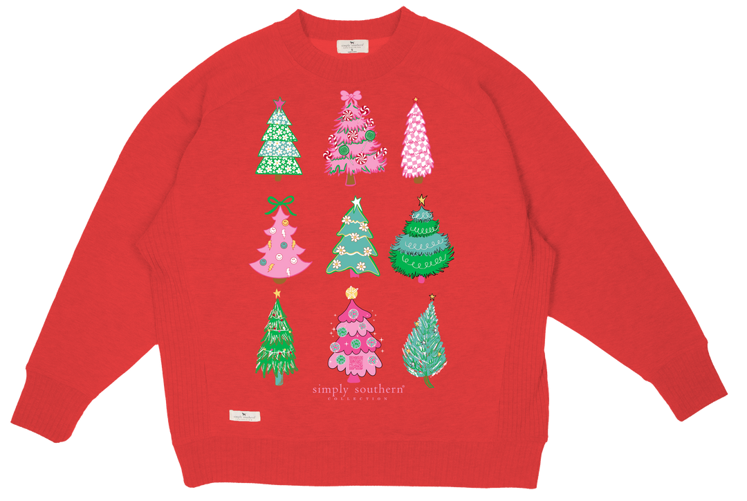 Christmas Trees Crewneck Pullover by Simply Southern